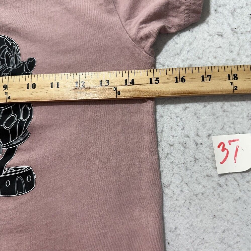 Uniqlo Disney Youth 7-8 Crewneck Short Sleeve Graphic T Shirt Pink Mickey Tee - Picture 9 of 13